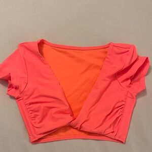 Women's Neon Orange Swim Top